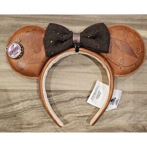 Disney Pixar Up Mickey & Minnie Mouse Ears Headband & Bowtie Grape Soda